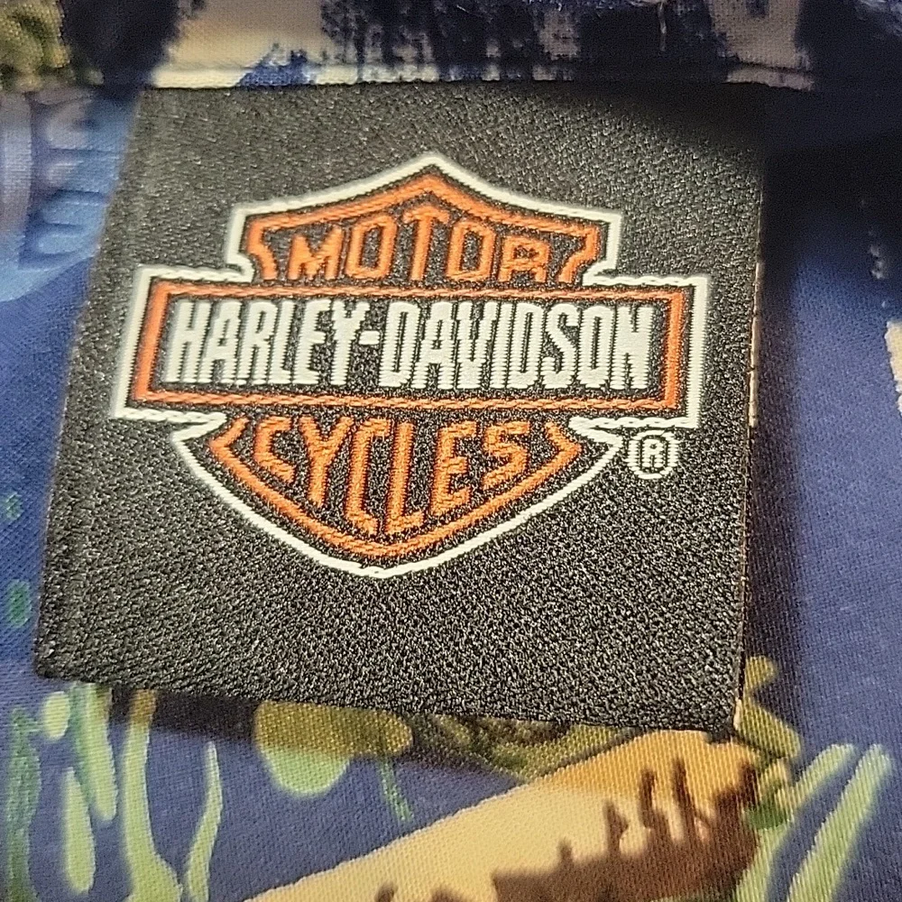 Harley-Davidson Blue‎ Casual Button Down Shirt - Picture 12 of 14